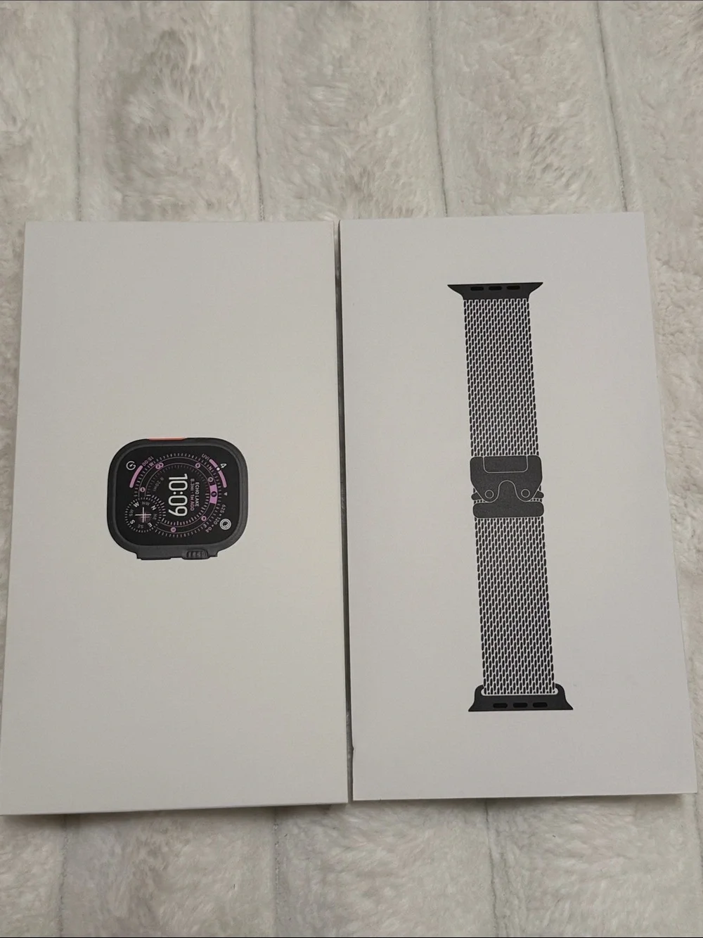 Apple Watch Ultra 3 49mm Titanium Case with Black Milanese Loop